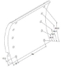Picture of BC100/101/1XDNA - Brake Lining - Single Oversize  -  BPW 360mm x 200mm 8/10 Holes